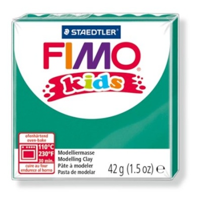 Gyurma, 42 g, égethető, FIMO "Kids", zöld