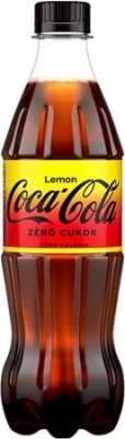 Üdítőital, szénsavas, 0,5l, COCA COLA "Coca Cola Zero Lemon"