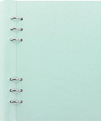 Tervező, naptár és füzet betéttel, A5, FILOFAX "Clipbook Classic Pastel", pasztellzöld