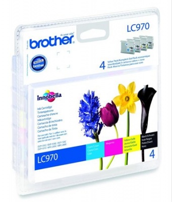 LC970BCMY Tintapatron multipack DCP 135C, BROTHER, b+c+m+y, 1*350 oldal, 3*300 oldal