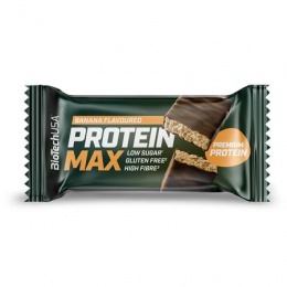 Fehérjeszelet, gluténmentes, 45g, BIOTECH USA "Protein Max", banán